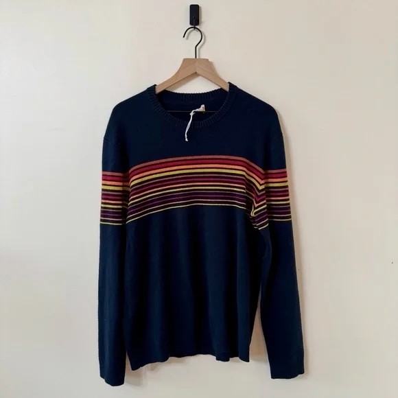 🚢 Marine Layer Thompson Stripe Sweater in Sky Captain - Picture 3 of 5
